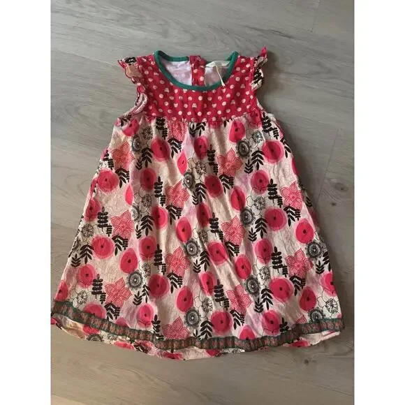 Matilda Jane Girls Size 4 Glad Tidings Flutter Sleeve Dress Tunic - Picture 2 of 3